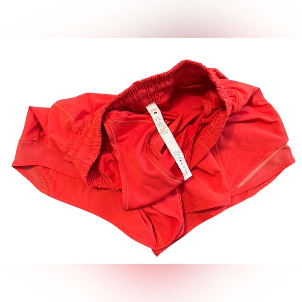 Lululemon Hotty Hot Low Rise Short 4" in Carnation Red - Picture 6 of 8